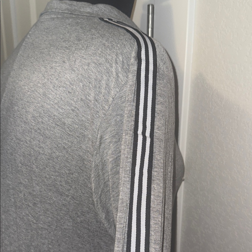 Gray Long Sleeve Faith Athleisure Dress with Beaded Accents - Picture 4 of 4